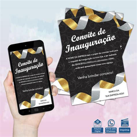 criativo convite de inauguração